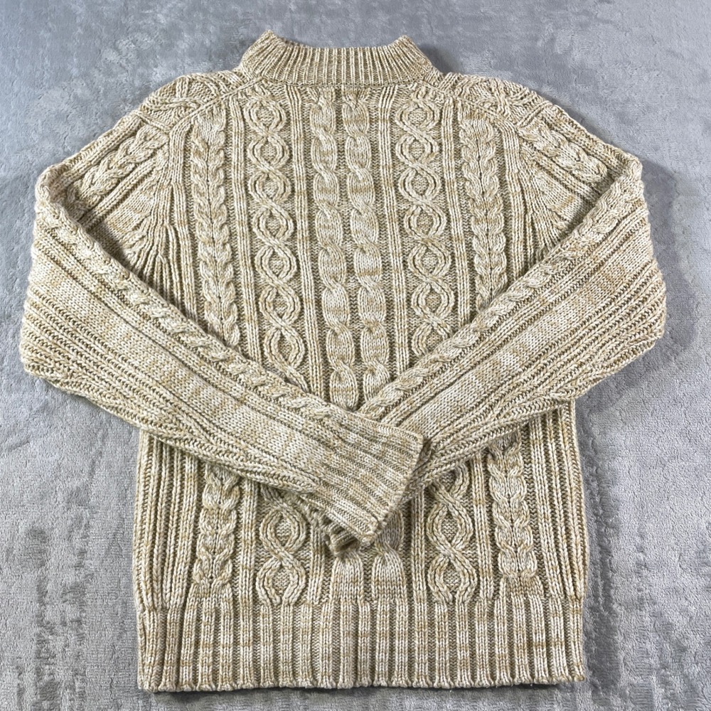 VTG Puritan The Great Outdoors Sweater Womens Medium Beige Cable Knit Fall‎